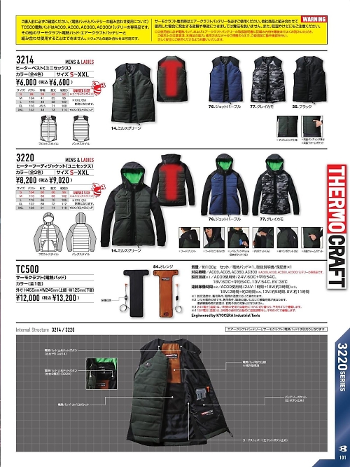 3214 ヒーターベストのカタログページにジャンプします