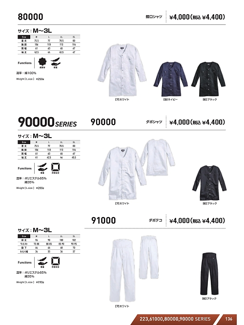 80000 鯉口シャツのカタログページにジャンプします