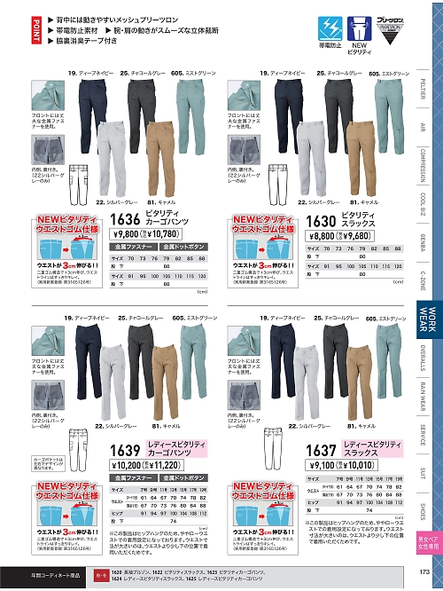 1639 レディスカーゴパンツ(ラットズボン)のカタログページにジャンプします