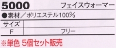 5000 フェイスウォーマー(5個)のサイズ画像