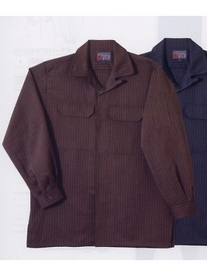シンメン BigRun,9211,ストライプヘリンボンオープンシャツの写真は2018-19最新カタログ52ページに掲載されています。