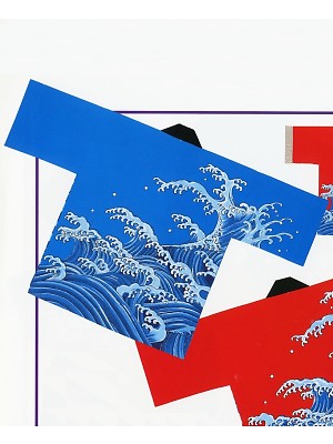 東宝白衣 甚平 祭り用品,6102-08,波柄伴天はっぴ青(祭)の写真は2024最新カタログ14ページに掲載されています。
