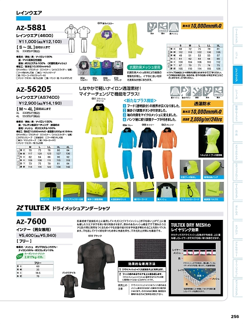 AZ7600 インナー(男女兼用)のカタログページにジャンプします