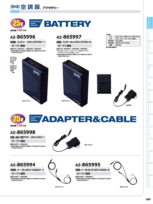 AZ865995 ケーブルロング25V(CB25312)のカタログページにジャンプします
