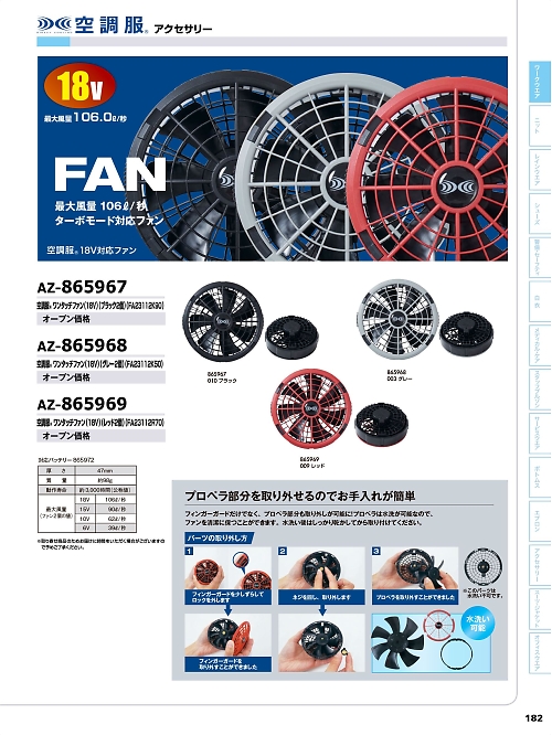 AZ865968 ワンタッチファンのカタログページにジャンプします