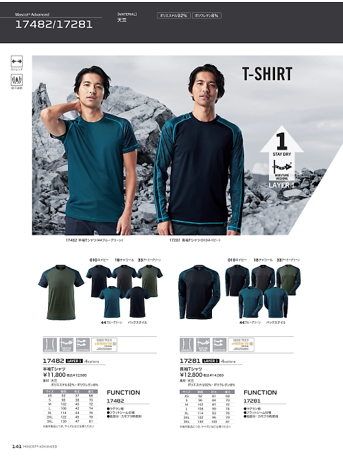 アサヒチョウ ASAHICHO WORKWEAR,17281 長袖Tシャツの写真は2024-25最新オンラインカタログ141ページに掲載されています。