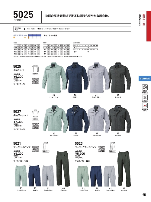 5023 ツータックカーゴパンツのカタログページにジャンプします