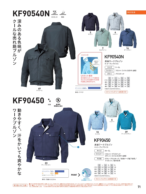 ビッグボーン ｂｉｇｂｏｒｎ,KF90540N,長袖ブルゾン(空調服)の写真は2024最新カタログ71ページに掲載されています。