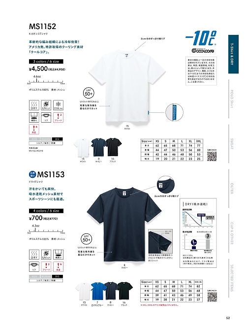 MS1153 ドライTシャツのカタログページにジャンプします