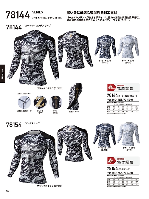 78144 ローネックロングスリーブのカタログページにジャンプします