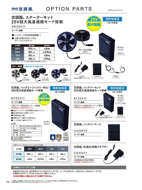 SK25011 25V超大風量スターターキットのカタログページにジャンプします