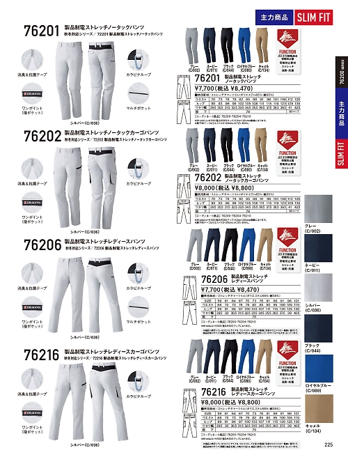 76201 ノータックパンツのカタログページにジャンプします