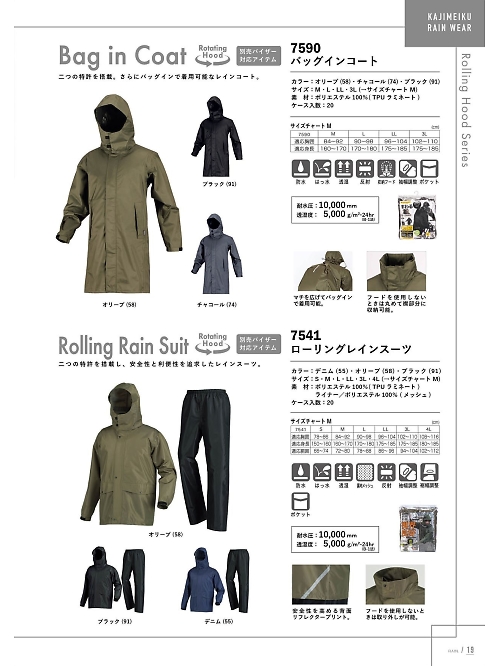 7541 レインスーツのカタログページにジャンプします