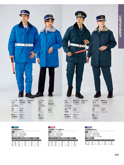 ＤＡＬＴＯＮ(ダルトン),G5800 防寒着(コート)の写真は2024最新オンラインカタログ205ページに掲載されています。