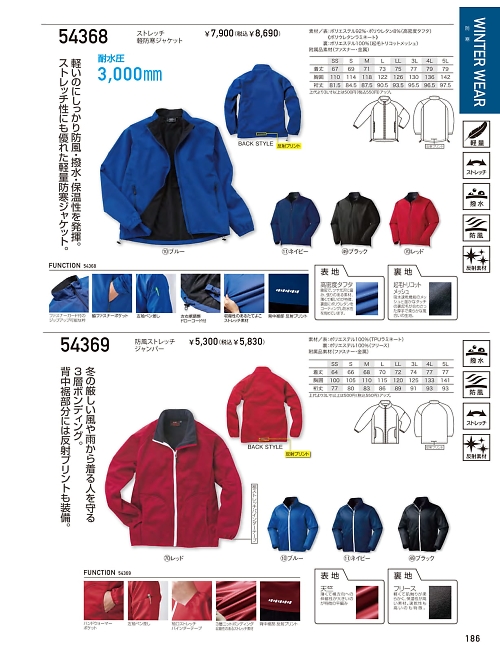 54369 防風スチレッチジャンパーのカタログページにジャンプします