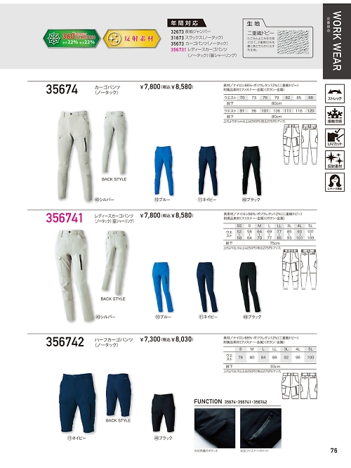 35674 カーゴパンツ(ノータック)のカタログページにジャンプします