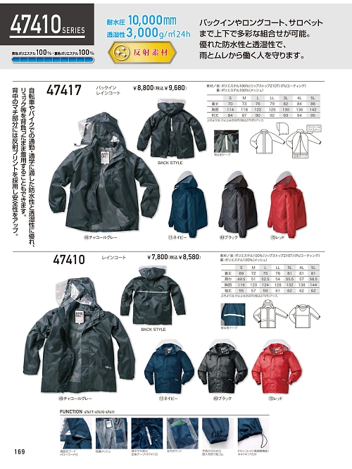 47410 レインコートのカタログページにジャンプします