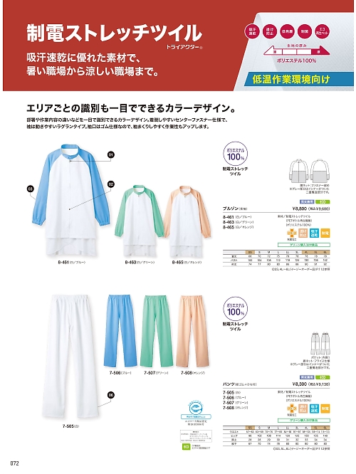 8-461 兼用長袖ブルゾンのカタログページにジャンプします