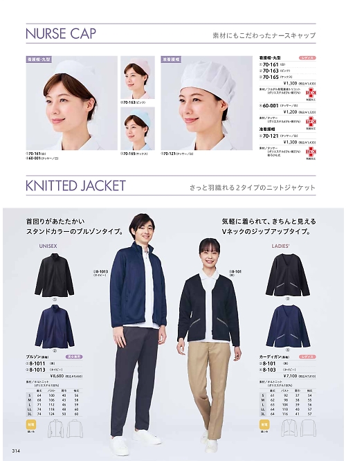 60-001 看護帽子･丸(白)のカタログページにジャンプします