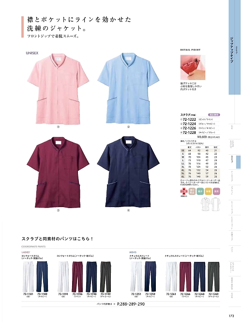 72-1222 兼用半袖ジャケットのカタログページにジャンプします