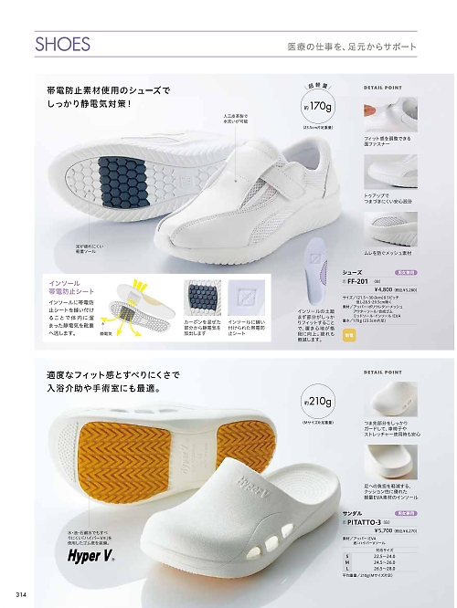 FF201 男女兼用シューズのカタログページにジャンプします