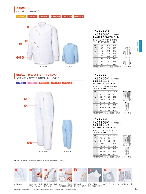 FX70950R 男女共用コートのカタログページにジャンプします