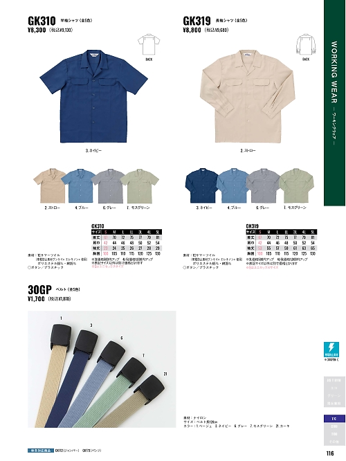 30GP プラスチックナイロンワンタックベルトのカタログページにジャンプします