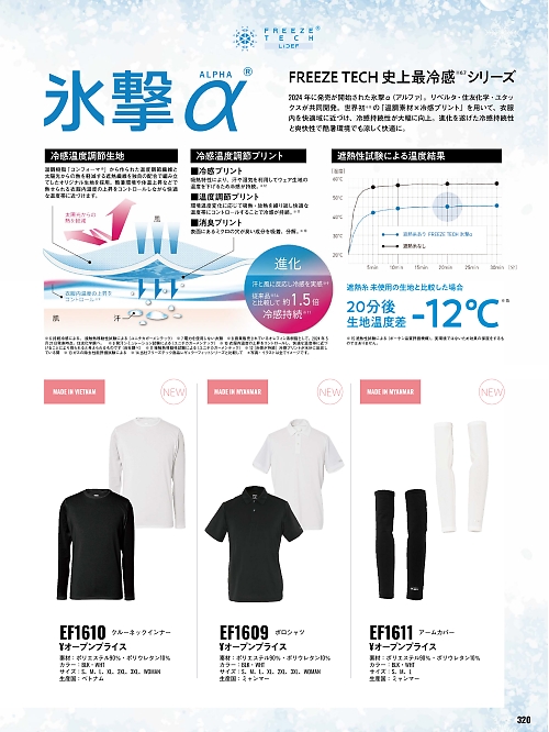 EF1611 アームカバーのカタログページにジャンプします