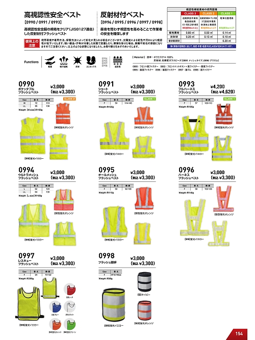 0996 反射材付安全ベストのカタログページにジャンプします