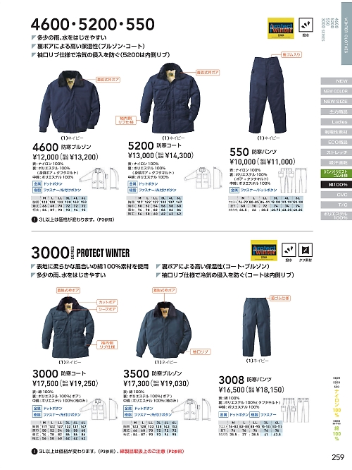 3500 パイロットジャンパー(防寒)のカタログページにジャンプします