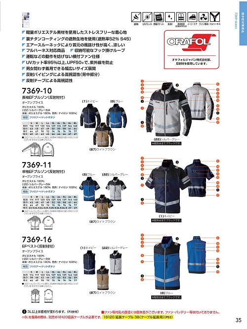 7369-11 半袖EFブルゾン(空調服)のカタログページにジャンプします