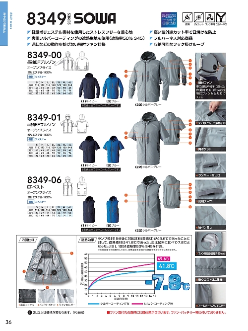 8349-01 半袖ブルゾンのカタログページにジャンプします
