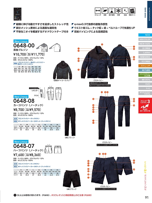 0648-07 ハーフパンツのカタログページにジャンプします