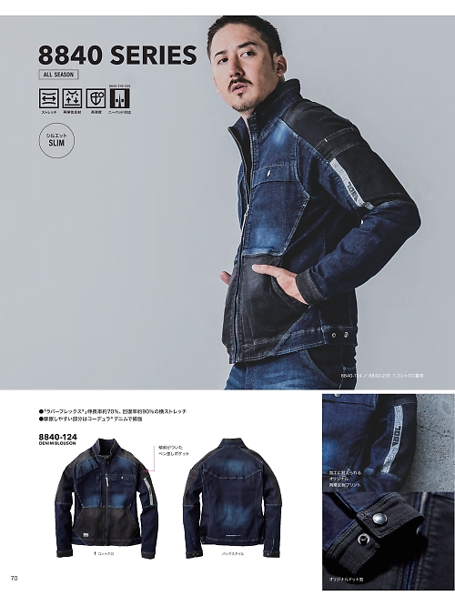 8840-124 デニムブルゾンのカタログページにジャンプします