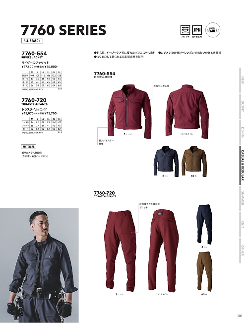 7760-554 ライダースジャケットのカタログページにジャンプします