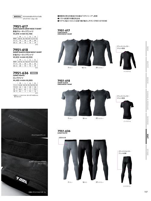 7951-617 長袖クルーネックTシャツのカタログページにジャンプします