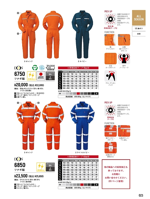 6750 ツナギ服のカタログページにジャンプします