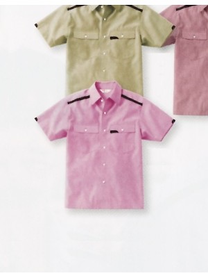 ユニフォーム1243 BC302 半袖ペアシャツ(ピンク)
