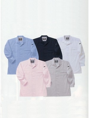 ユニフォーム1 1011-186 ミニ襟オープンシャツ